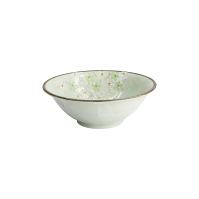 Noodle Bowl Green Cosmos Green, Stoneware, 750 ml, Item No. 7810