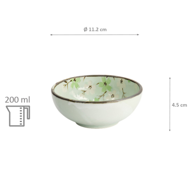 TDS, Bowl, Green Cosmos, Ø 11 cm x 4cm, Item No. 7814