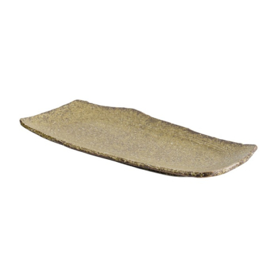 Serving Plate Mino Craft Brown, Stoneware, 32.4 × 16 cm, Item No. 7851