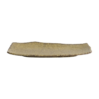 Serving Plate Mino Craft Brown, Stoneware, 32.4 × 16 cm, Item No. 7851