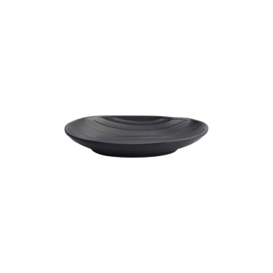 Rechteckiger Teller Zen Schwarz, Melamin, 18,4 × 11,4 × 2,8 cm, Art.-Nr. 8021