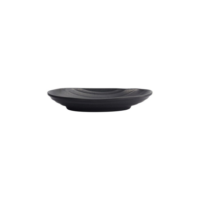 Rechteckiger Teller Zen Schwarz, Melamin, 18,4 × 11,4 × 2,8 cm, Art.-Nr. 8021