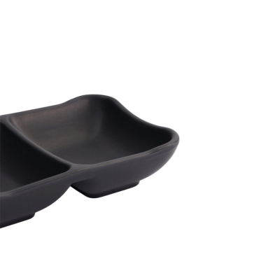 Sauce Bowl Black, Melamine, 13 × 8.5 × 3 cm, Item No. 8026