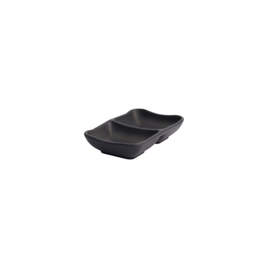 Sauce Bowl Black, Melamine, 13 × 8.5 × 3 cm, Item No. 8026