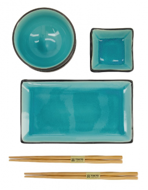 Glassy Turquoise Sushi Set bei Tokyo Design Studio (Bild 6 von 7)