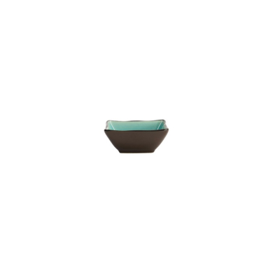 Quadratische Schale Glassy Türkis, Steinzeug, 8,3 × 8,3 × 3,5 cm, Art.-Nr. 8166