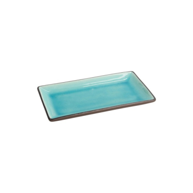 Sushi-Platte Glassy Turquoise, 21,5 × 12,7 cm, Art.-Nr. 8167