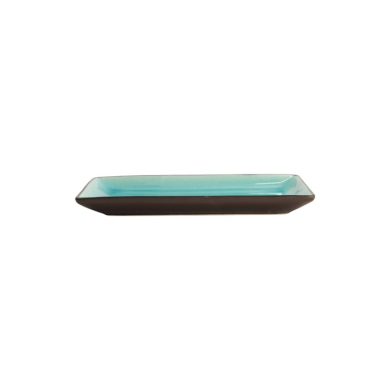 Sushi-Platte Glassy Turquoise, 21,5 × 12,7 cm, Art.-Nr. 8167