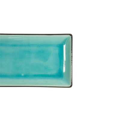 Sushi-Platte Glassy Turquoise, 21,5 × 12,7 cm, Art.-Nr. 8167