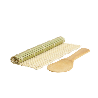 TDS, Sushi Bambusmatte mit Reis-Spatel Shimoji, Kitchenware, 24 cm x 24 cm, Art.-Nr. 8318