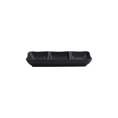 Sauce Bowl Black, Melamine, 19.6 × 8.4 × 2.7 cm, Item No. 8552