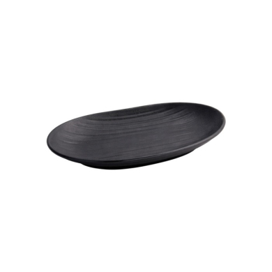 Sushi-Platte Zen Schwarz, Melamin, 23 × 14,5 × 3,5 cm, Art.-Nr. 8559