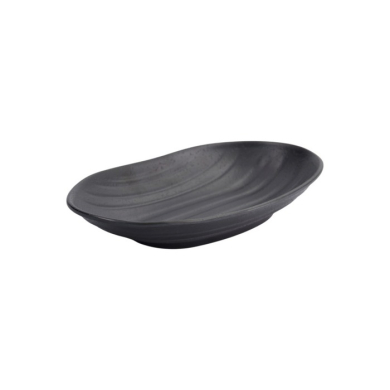 Sushi-Platte Zen Schwarz, Melamin, 23 × 14,5 × 3,5 cm, Art.-Nr. 8559