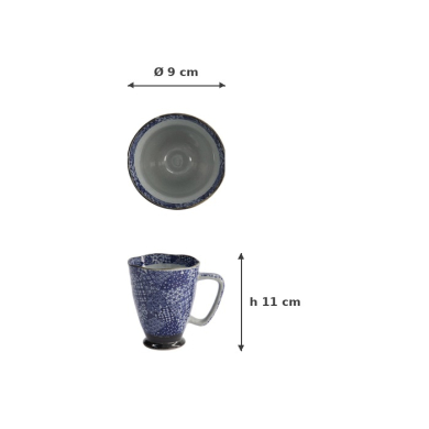 Tasse Kimono Blau, Steinzeug, 400 ml, Art.-Nr. 8872