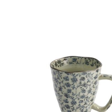 Tasse Flower Blau, Steinzeug, 400 ml, Art.-Nr. 8894