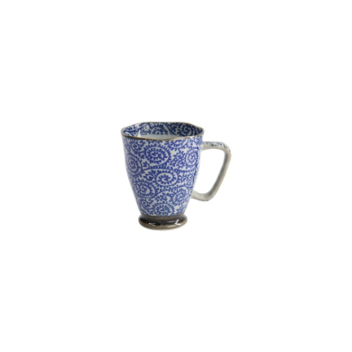 Mug Karakusa Blue, Stoneware, 400 ml, Item No. 8895