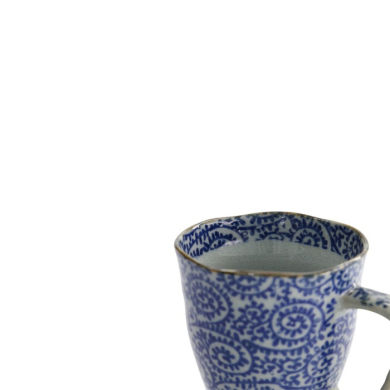 Mug Karakusa Blue, Stoneware, 400 ml, Item No. 8895