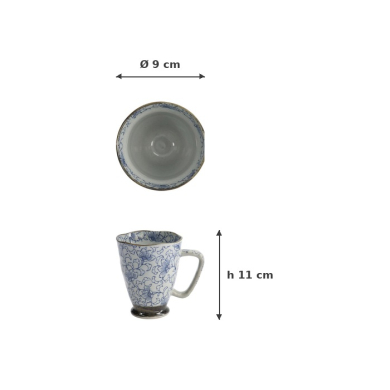 Mug Botan Blue, Stoneware, 400 ml, Item No. 8896