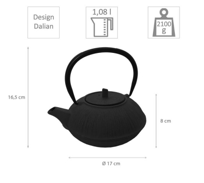 with strainer teeblume Cast Iron Teapot Dalian,1.05 ltr. at Tokyo Design Studio (picture 4 of 5)