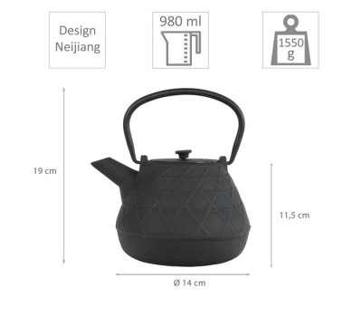 with strainer teeblume Cast Iron Teapot Neijiang 1.0 ltr. at Tokyo Design Studio (picture 6 of 6)