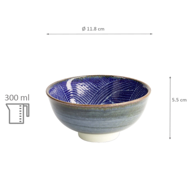 TDS, Bowl, Seigaiha, Ø 11.8x5.5cm 300ml, Item No. 14154
