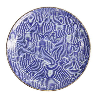 TDS, Teller, Seigaiha, Blau, Ø 25x3cm, Art.-Nr. 14158