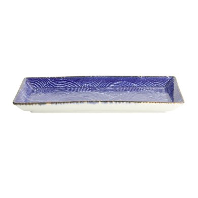 TDS, Teller, Seigaiha, Blau, 23x11.5cm, Art.-Nr. 14159