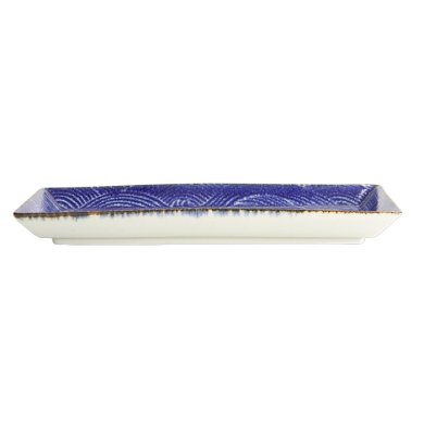 TDS, Teller, Seigaiha, Blau, 23x11.5cm, Art.-Nr. 14159