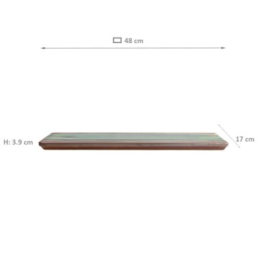 Serving Plate Mino Craft Green, Stoneware, 48 × 17 × 3.9 cm, Item No. 14326