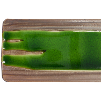 Serving Plate Mino Craft Green, Stoneware, 48 × 17 × 3.9 cm, Item No. 14326