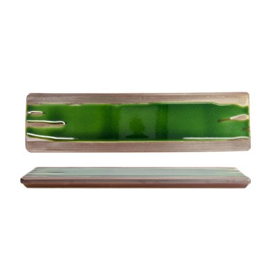 Serving Plate Mino Craft Green, Stoneware, 48 &times; 17 &times; 3.9 cm