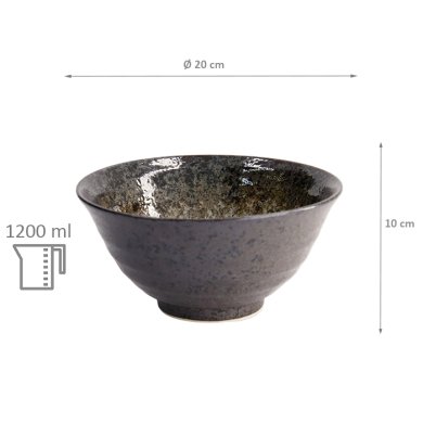 Noodle Bowl Mino Yaki, Stoneware, 1.4 l, Item No. 14454