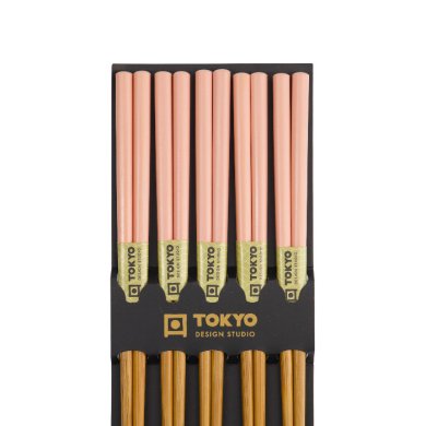 TDS, 5 Paar Essstäbchen, Bamboo, Rosa, Art.-Nr.14456