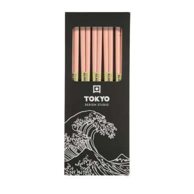 TDS, 5 Paar Essstäbchen, Bamboo, Rosa, Art.-Nr.14456