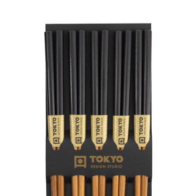 TDS, 5 Paar Essstäbchen, Bamboo Schwarz, Art.-Nr. 14461