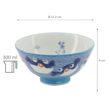TDS, Schale, Kawaii Fisch, Blau, Ø 11,2 x 6 cm, 300 ml - Art Nr. 14970