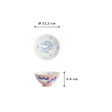 Bowl Kawaii Fisch Pink, Porcelain, 300 ml, Item No. 14971