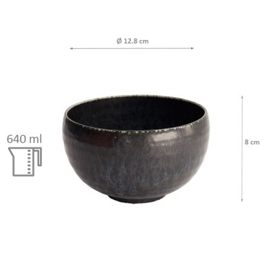 TDS, Bowl, Onyx Noir, Ø 13 cm, Item No. 15539