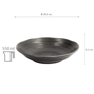 TDS, Teller, Onyx Noir, Ø 20,5 cm, Art.-Nr. 15543