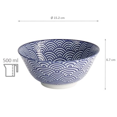 TDS, Tayo-Schalen Set, 4-tlg., Nippon Blue, Ø 15,2 x 6,7 cm 500 ml, Art.-Nr. 16039