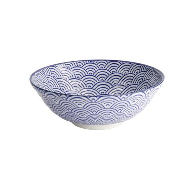 TDS, Ramen-Schale, Nippon Blue, Waves, Ø 21 x 7,8 cm 1000 ml - Art Nr. 16012