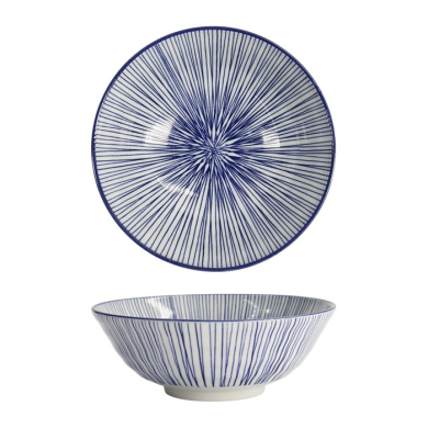 Ramenschale Nippon Blue Lines, Porzellan, 1 L