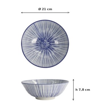 Ramenschale Nippon Blue Lines, Porzellan, 1 L, Art.-Nr. 16015