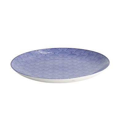TDS, Plate, Nippon Blue, Dots, Ø 25.7 x 3 cm - Item No. 16025