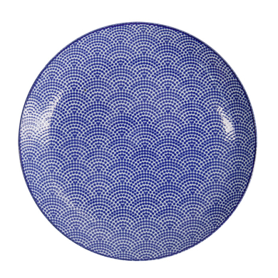 TDS, Plate, Nippon Blue, Dots, Ø 25.7 x 3 cm - Item No. 16025