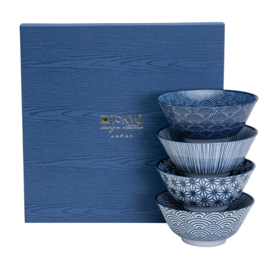 TDS, Tayo-Schalen Set, 4-tlg., Nippon Blue, Ø 15,2 x 6,7 cm 500 ml, Art.-Nr. 16039