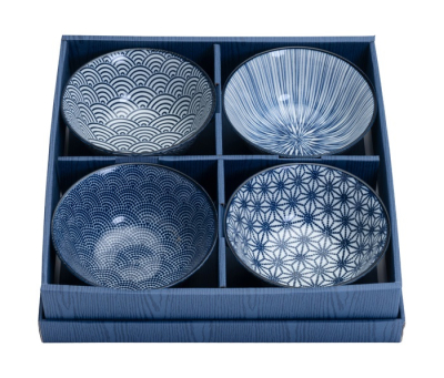 TDS, Tayo-Schalen Set, 4-tlg., Nippon Blue, Ø 15,2 x 6,7 cm 500 ml, Art.-Nr. 16039