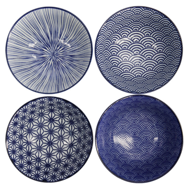 TDS, Tayo-Schalen Set, 4-tlg., Nippon Blue, Ø 15,2 x 6,7 cm 500 ml, Art.-Nr. 16039