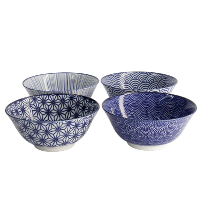 TDS, Tayo-Schalen Set, 4-tlg., Nippon Blue, Ø 15,2 x 6,7 cm 500 ml, Art.-Nr. 16039