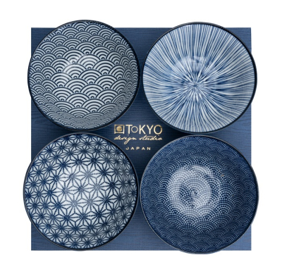 TDS, Tayo-Schalen Set, 4-tlg., Nippon Blue, Ø 15,2 x 6,7 cm 500 ml, Art.-Nr. 16039